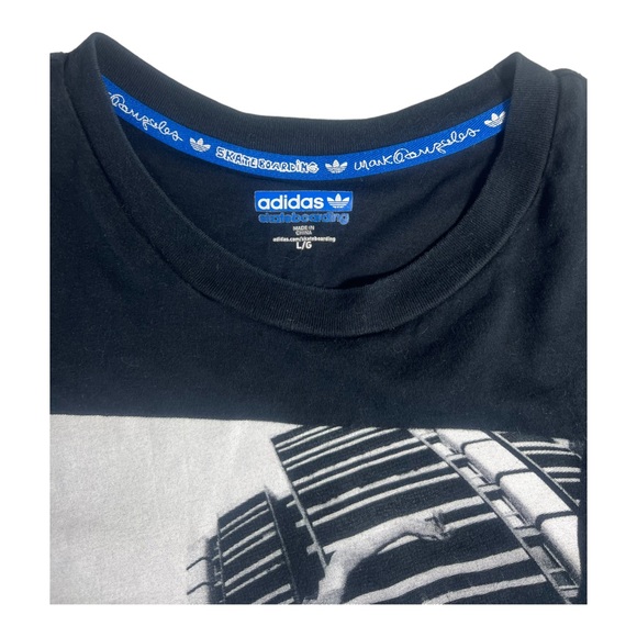 adidas + GONZ Skateboard Black T-Shirt J.Grant Brittain Large Valhall Curated - Picture 7 of 7